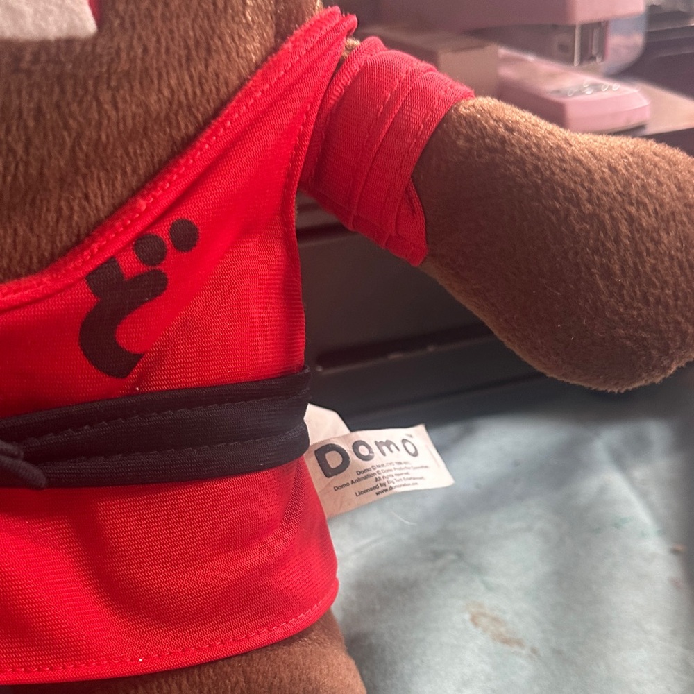 Domo Brown and Red Plush Toy - Picture 2 of 7